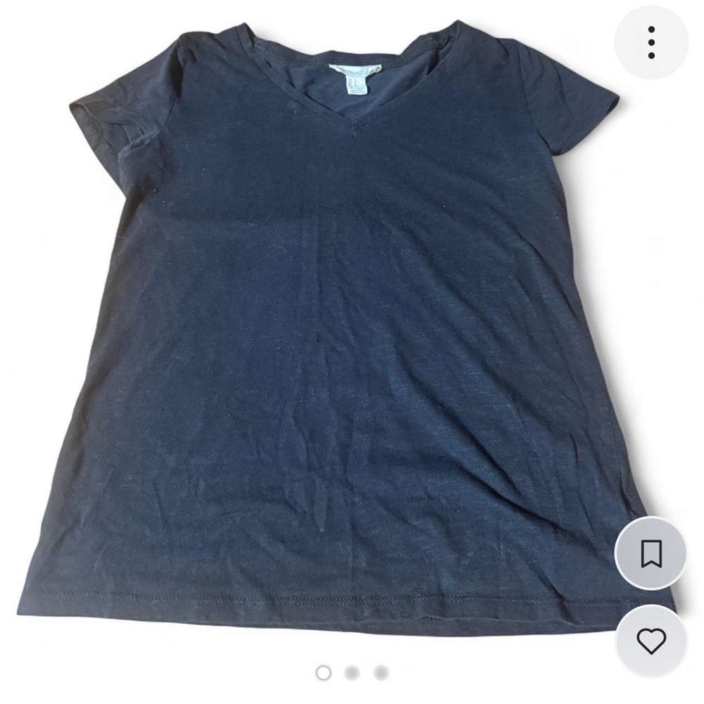 Forever 21 Black V-Neck Tee